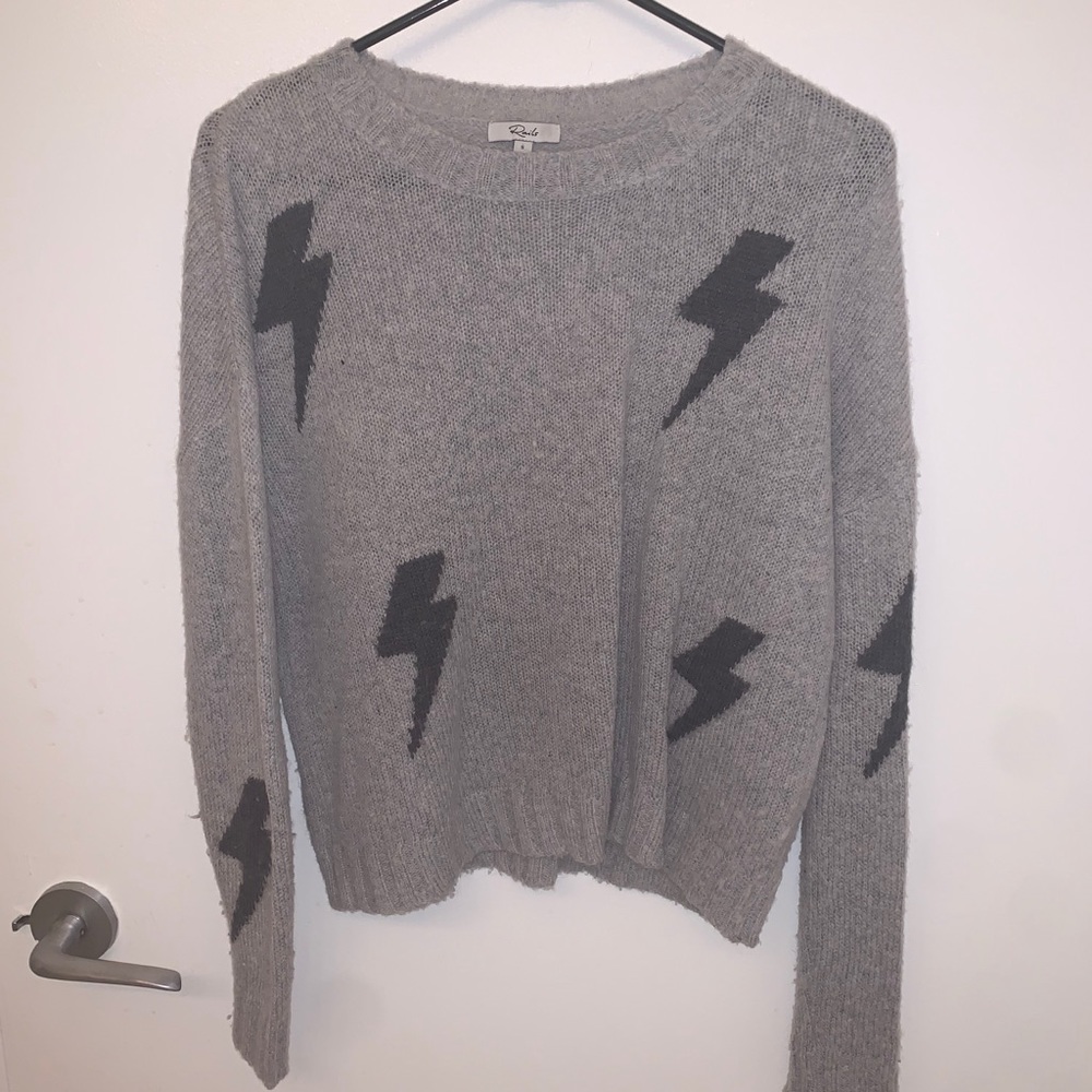 Rails cashmere sweater with lightening bolts